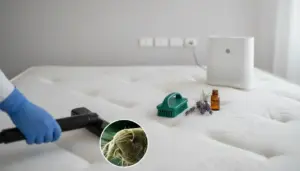 Pulizia materasso con rimedi naturali come olio essenziale e lavanda contro gli acari della polvere